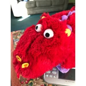 Pillow Pets‎ Pee Wee Fiery Dragon 11" Red Purple Polyester Stuffed Animal Toy7